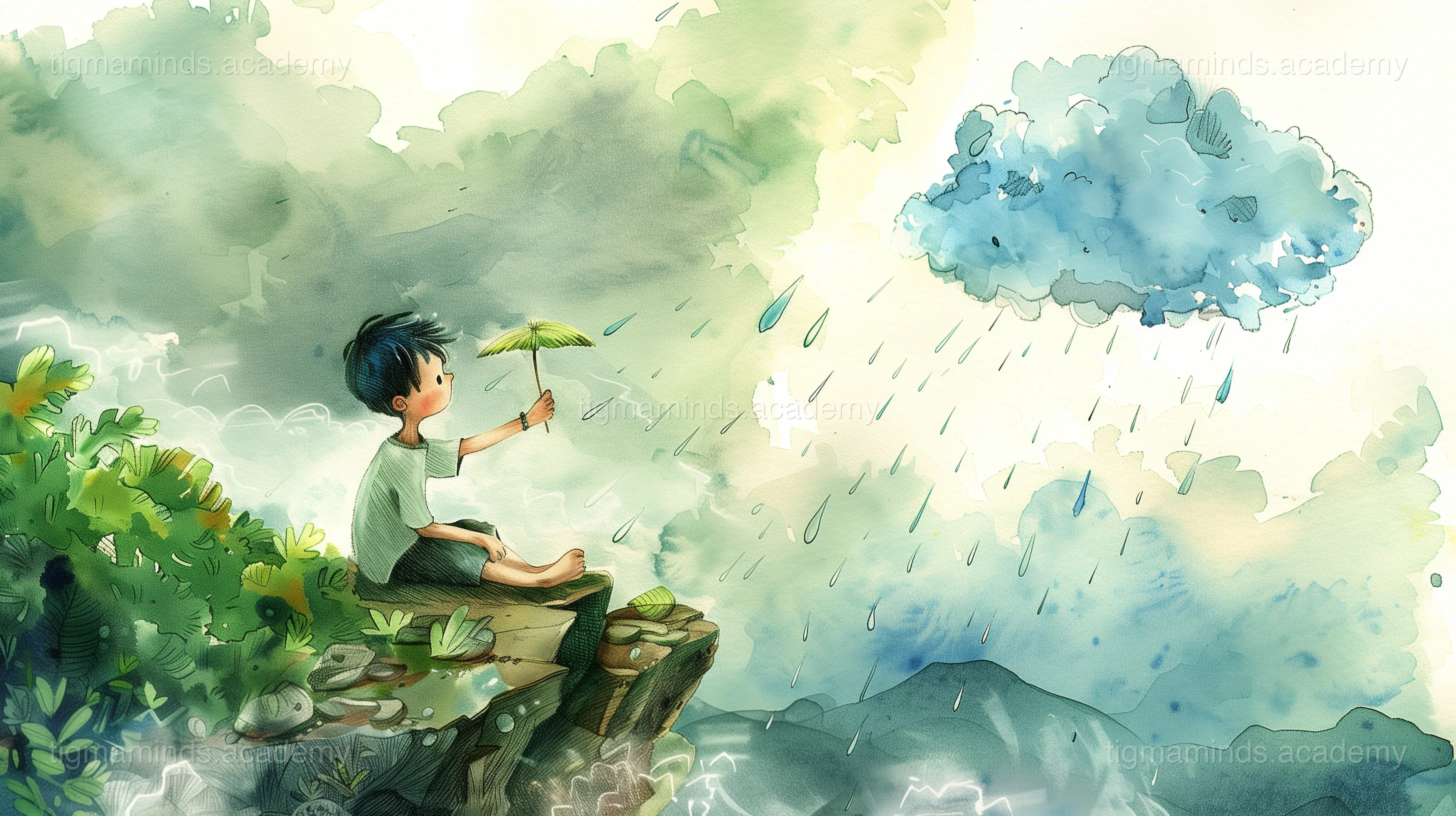 A boy dreaming of building