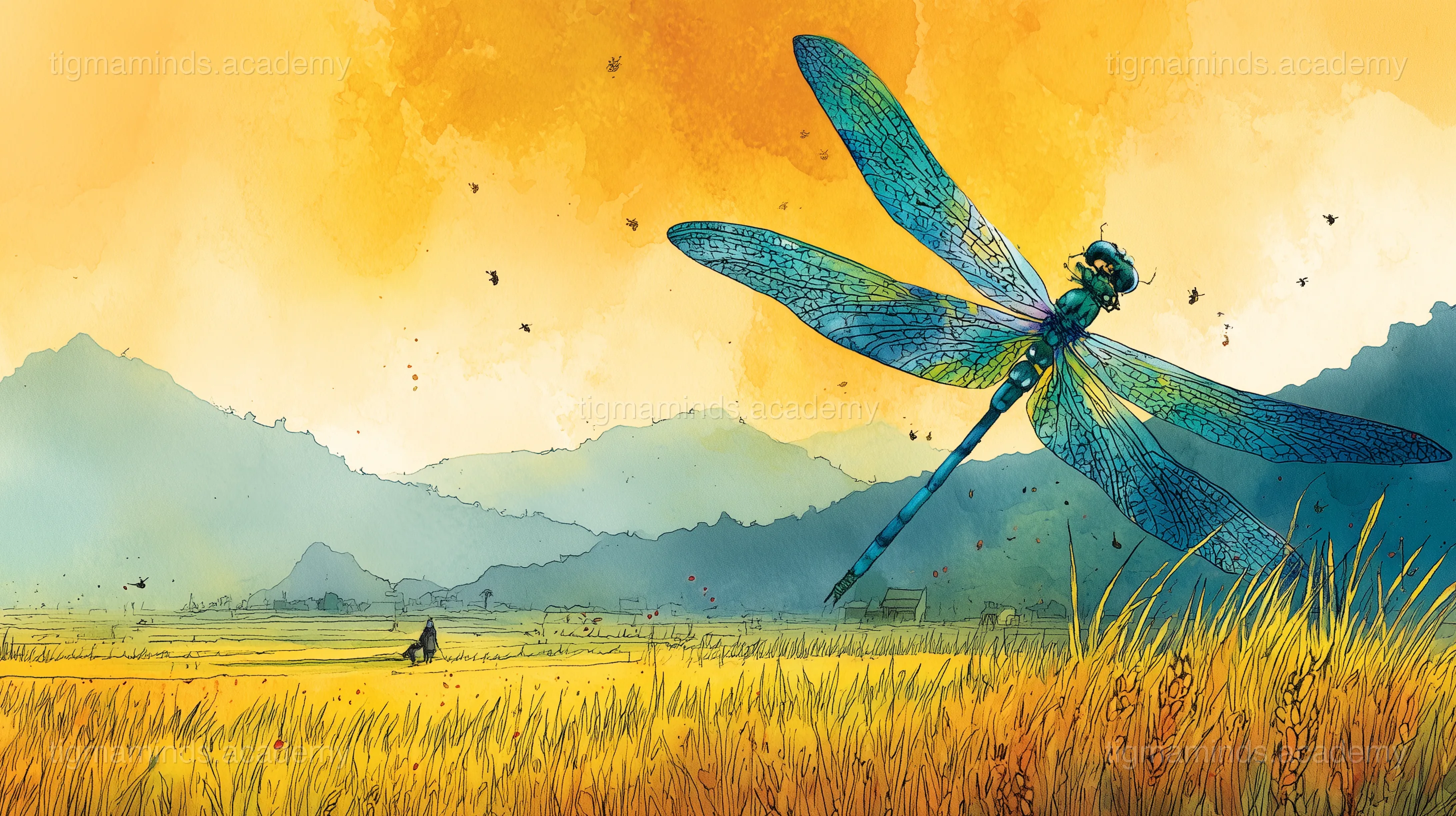 The Dragonfly and the Paddy Field