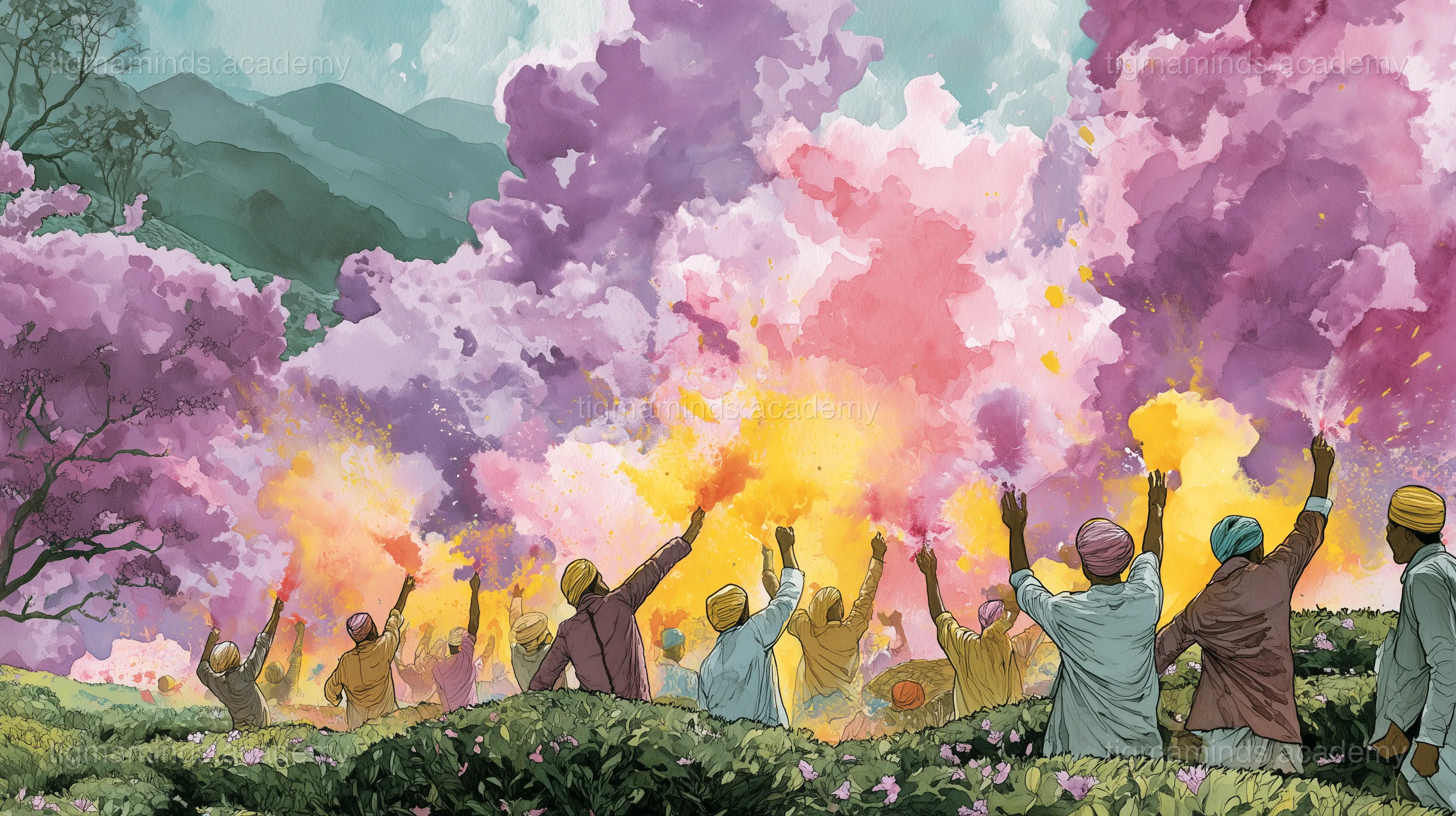 The Colors of Holi in the Tea Gardens