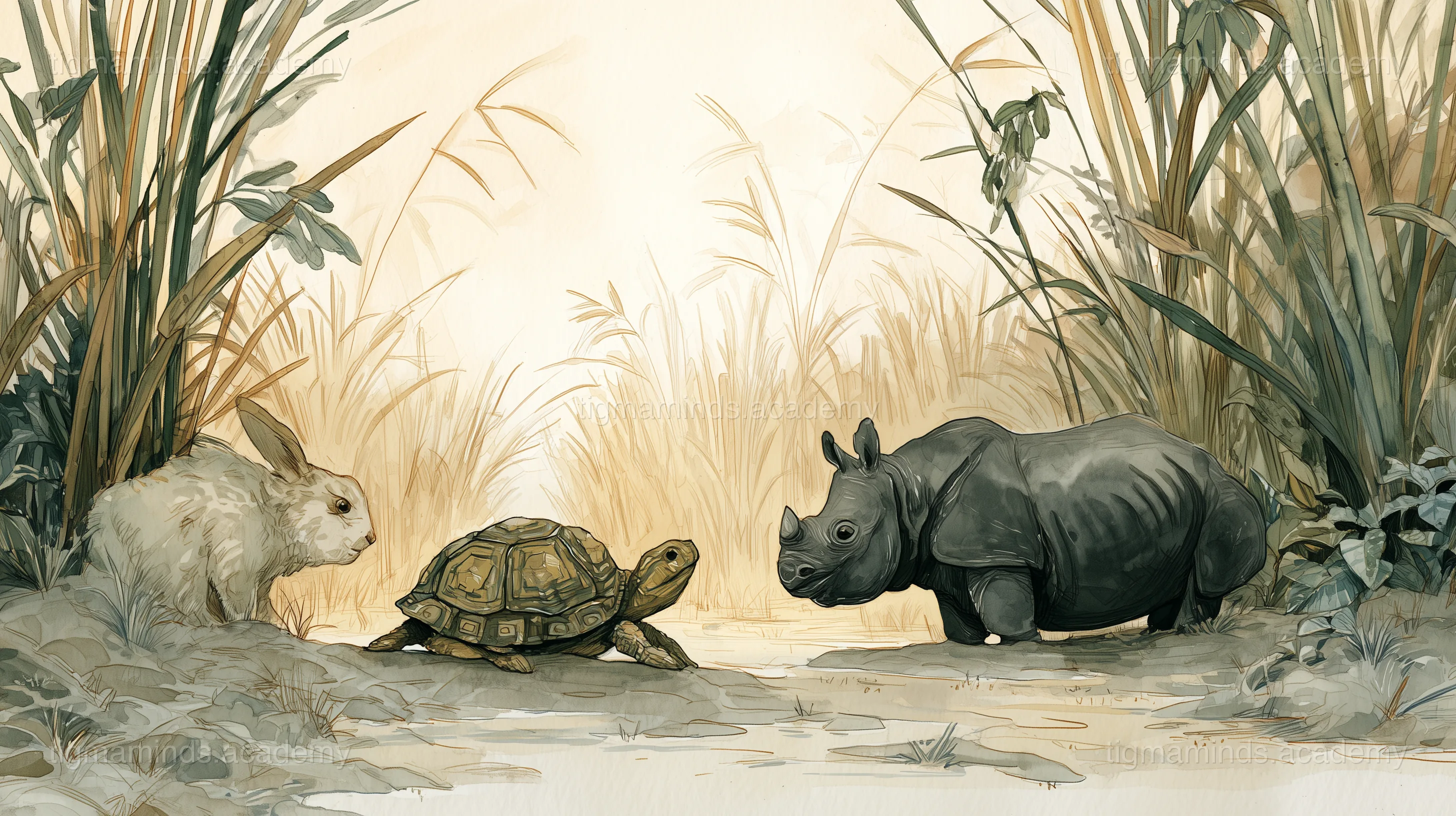 The Tortoise and the Hare of Pobitora